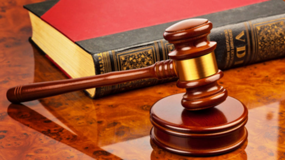 gavel of a judge in court